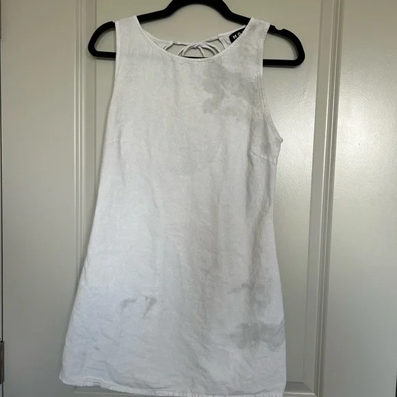 Motel Rocks White Backless Halter Sundress - Picture 4 of 6